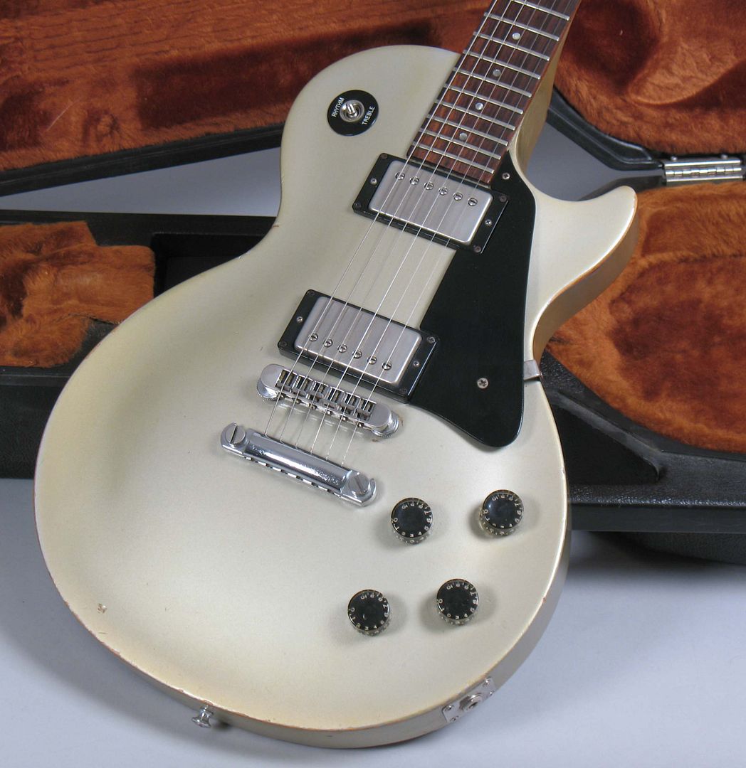 1982 gibson les paul silver streak rare guitar with case